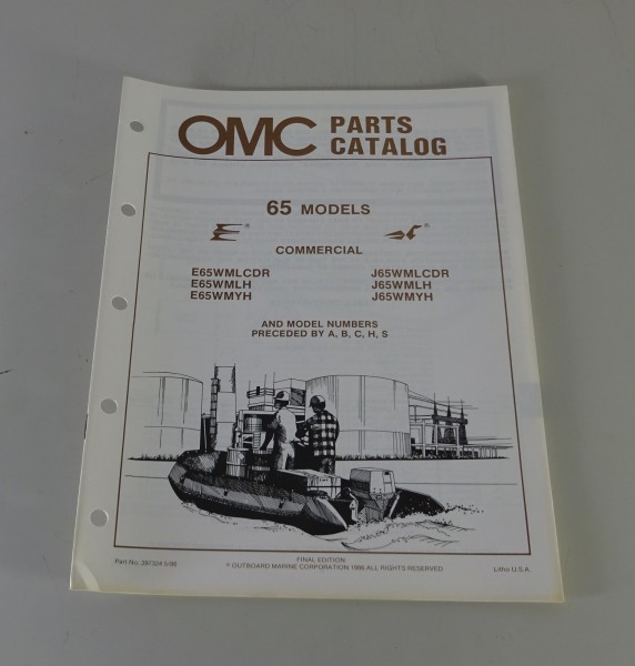 Teilekatalog OMC Evinrude / Johnson Outboards 65 PS Models von 05/1986