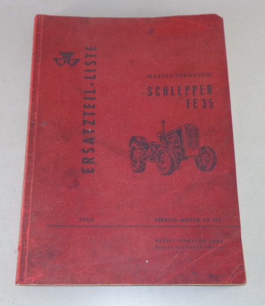 Teilekatalog / Parts catalog Massey Ferguson Schlepper FE 35 Stand 1960