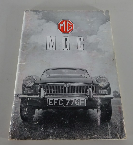 Betriebsanleitung MG C / MGC Roadster Linkslenker Stand 05/1968 - Deutsch -