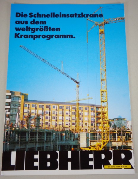 Prospekt / Broschüre Liebherr „Richtungsweisend: Die EC-Krane" Stand 12/1989