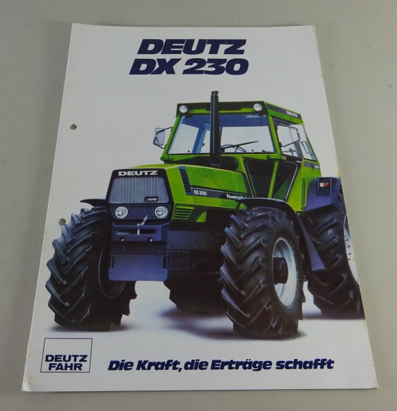 Prospekt / Faltprospekt Deutz DX 230 Stand 2/1980