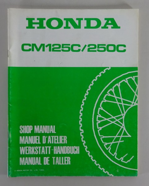 Werkstatthandbuch Ergänzung Honda CM 125C / 250C Stand 1982