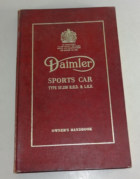 Betriebsanleitung / Owners Manual Daimer SP 250 Roadster Stand 1959