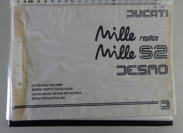 Teilekatalog / Spare Parts List | Ducati Mille Replica / S2 Desmo | Stand 7/1985