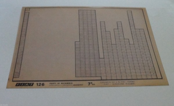 Microfich Ersatzteilkatalog Fiat 126 60330437