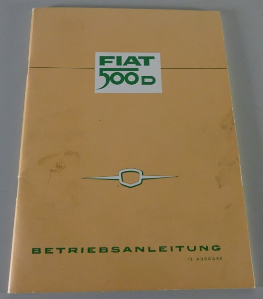 Betriebsanleitung / Handbuch | Fiat 500 D | Stand 04/1963