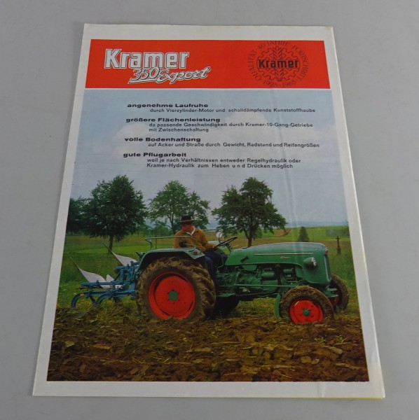 Prospektblatt / Broschüre Kramer 350 Export Stand 08/1965