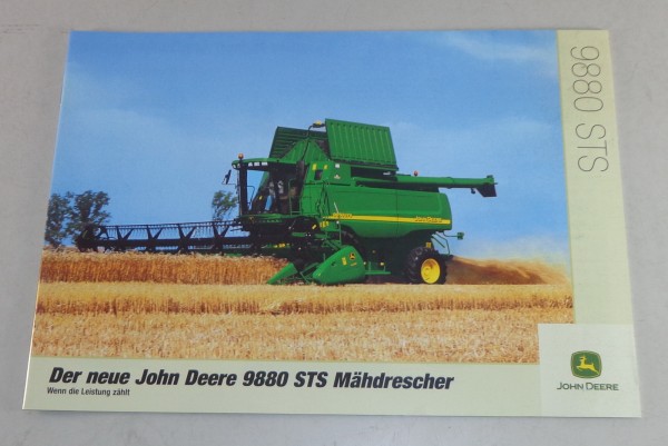 Prospekt John Deere Mähdrescher 9880 STS Stand 08/2001