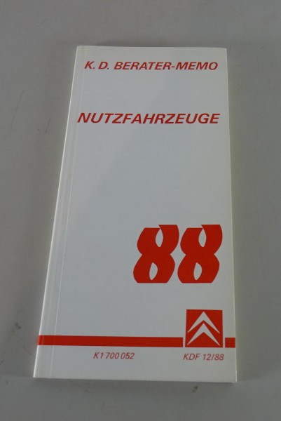 Verkäuferhandbuch Citroen C 15 / C 25 / C 35 von 1988