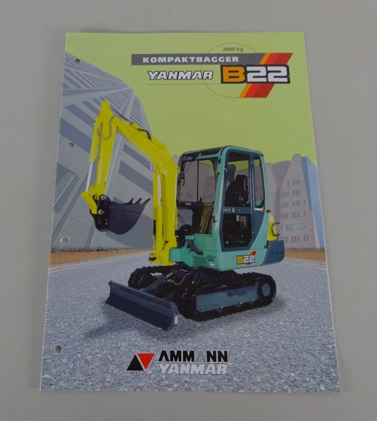 Prospekt / Broschüre Ammann / Yanmar Kompaktbagger B22 Stand 08/1997