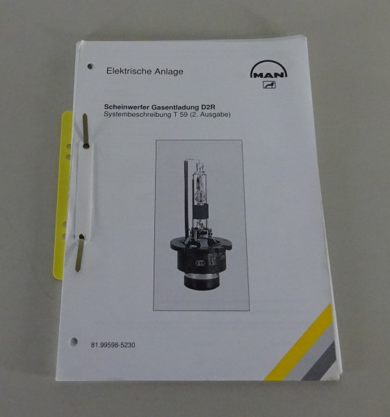 Werkstatthandbuch MAN TG-A Scheinwerfer Gasentladung D2R Stand 03/2002