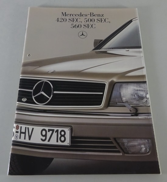Prospekt Mercedes-Benz S-Klasse W126 Coupé C126 420 500 560 SEC Stand 08/1985