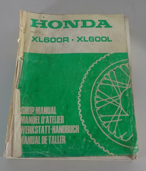 Werkstatthandbuch / Workshop Manual Honda XL 600 R / XL 600 L Stand 1983