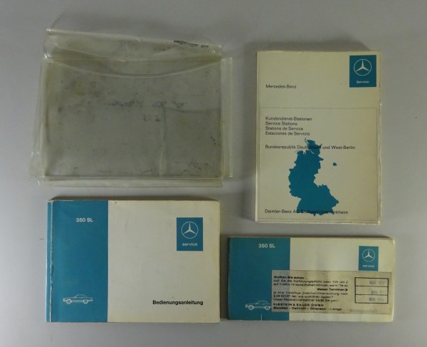 Bordmappe + Betriebsanleitung / Handbuch Mercedes-Benz R107 350 SL Stand 08/1971