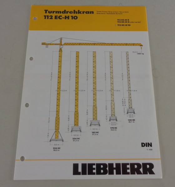 Datenblatt Liebherr Turmdrehkran 112 EC-H 10 von 03/2004