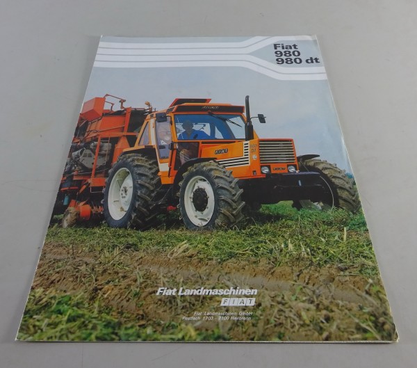 Faltprospekt / Prospekt Fiat - Traktoren 980 / 980 DT