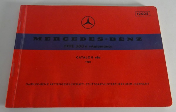 Bildkatalog / Bildteilekatalog Mercedes 300 d Automatik W189 Adenauer von 1960