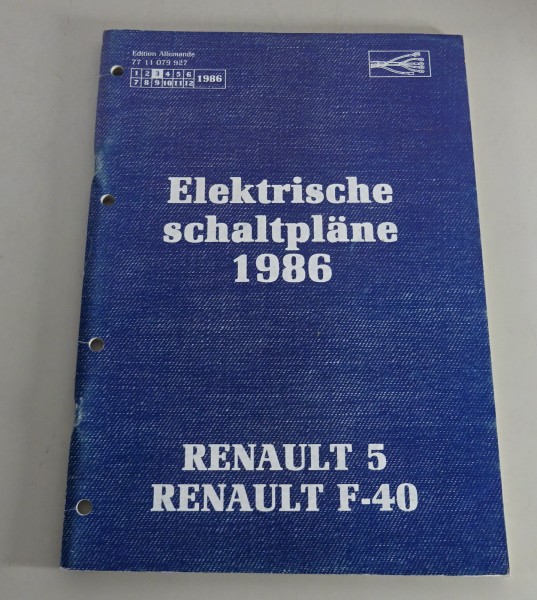 Werkstatthandbuch / Elektrische Schaltpläne Renault 5 (R5) Rapid Stand 1986
