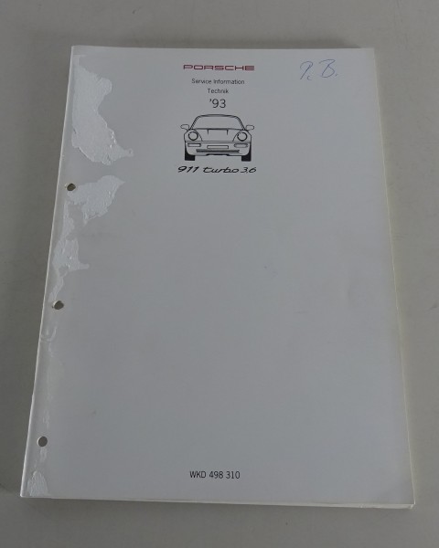 Werkstatthandbuch / Service Information Technik Porsche 911 Turbo 3.6 von 1993