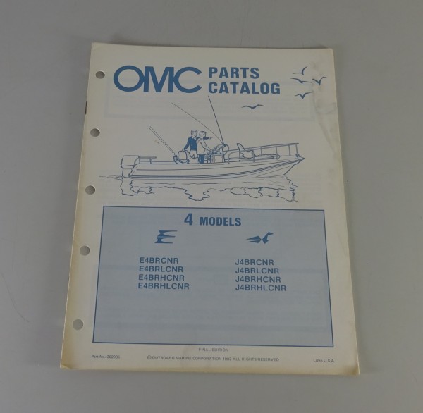 Teilekatalog OMC Johnson / Evinrude 4 PS Models Stand 1982