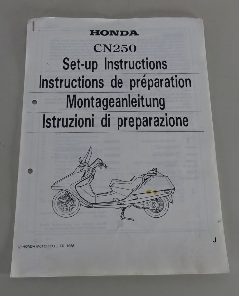 Montageanleitung / Set Up Manual Honda CN 250 Helix / MF 02 Stand 1988