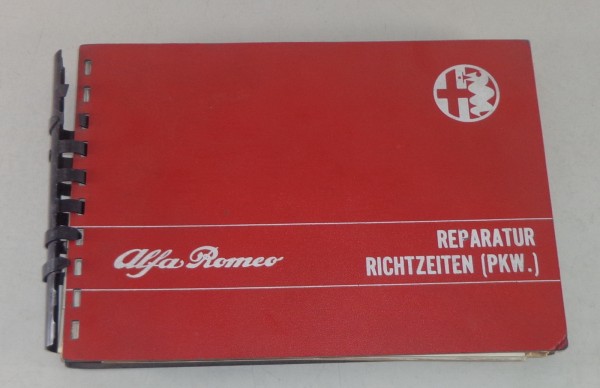 Reperatur Richtzeiten Alfa Romeo 1300 / 1600 / 2000 Sprint GT Giulia super ti