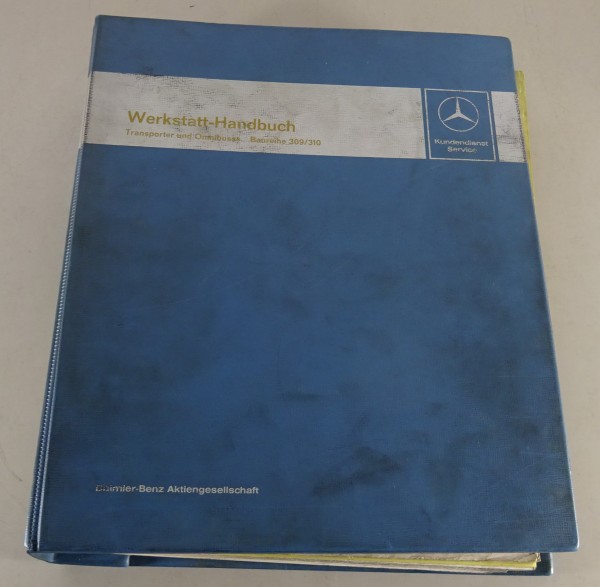 Werkstatthandbuch Mercedes Benz T2 Düsseldorfer Transporter L 406 408 508 608