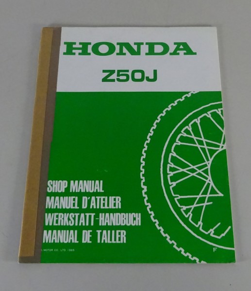 Werkstatthandbuch / Shop manual Ergänzung Honda Z50J Stand 1985