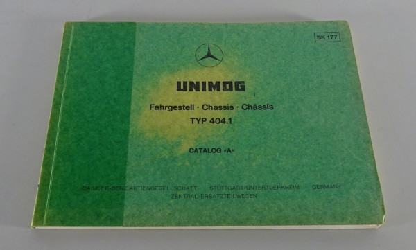 Bildkatalog / Teilekatalog Mercedes Benz Unimog 404.1 Fahrgestell Stand 04/1978