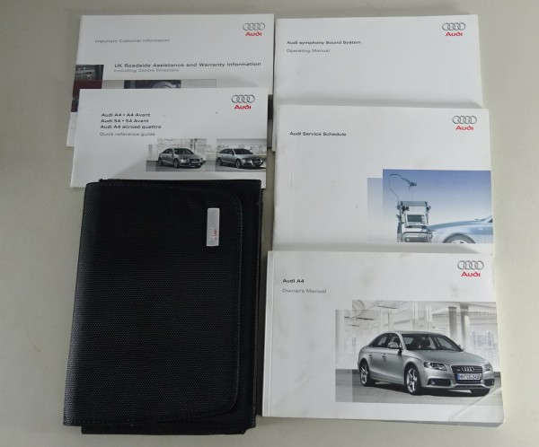 Owner's Manual / handbook + Wallet Audi A4 B8Typ 8K + Quattro from 05/2009