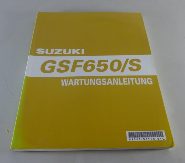 Werkstatthandbuch / Wartungsanleitung Suzuki GSF 650 / S Bandit Stand 11/2004