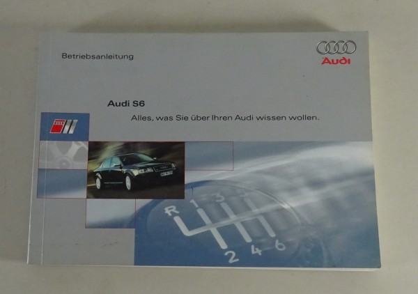 Betriebsanleitung / Handbuch Audi S6 Typ C5 Stand 05/2000