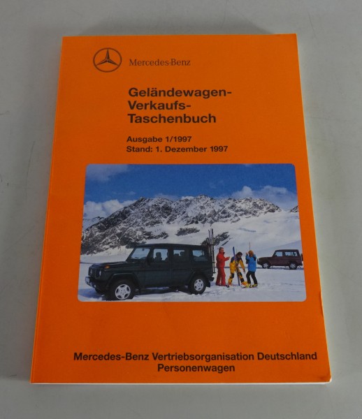 Verkaufstaschenbuch Mercedes G-Klasse / G-Modell W 461 / W 463 Stand 12/1997