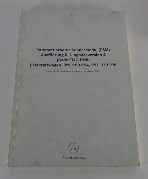 Werkstatthandbuch Mercedes Benz Actros Parametrierbares Sondermodul PSM, 11/2000