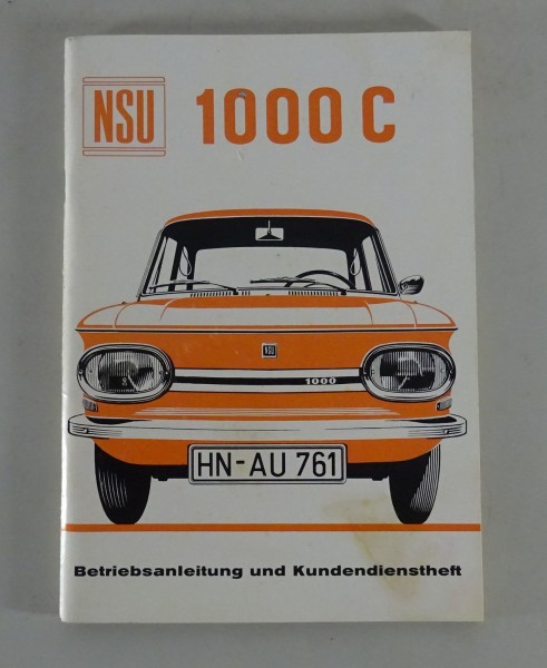 Betriebsanleitung / Handbuch NSU 1000 C + TT Stand 11/1967