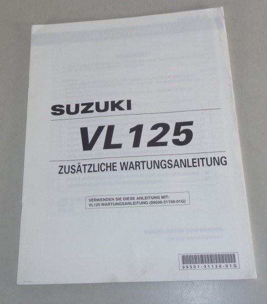 Werkstatthandbuch Nachtrag Suzuki VL 125 K2 Stand 12/2001