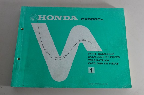 Teilekatalog / Parts Catalog Honda CX 500 C Custom Typ PC 01 Stand 1981