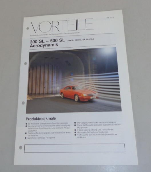 Produktinfo / Vorteile Mercedes SL R129 300 SL - 500 SL Aerodynamik von 02/1989