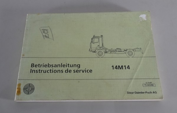 Betriebsanleitung / Handbuch Steyr LKW 14M14 Stand 02/1989