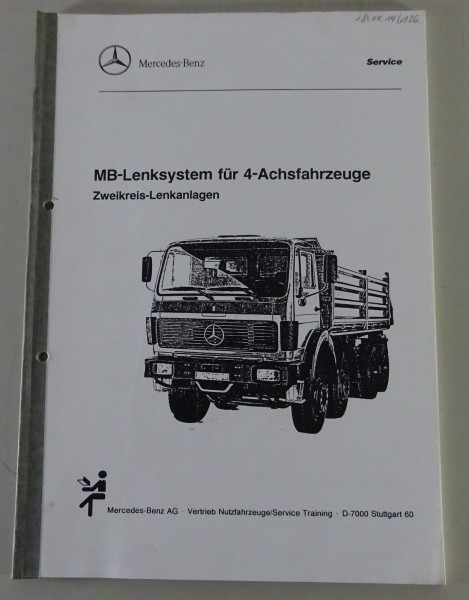 Werkstatthandbuch Mercedes Benz LKW NG 80 Lenksystem 4-Achsfahrzeuge von 11/1990