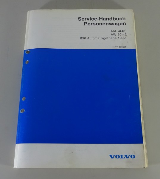 Werkstatthandbuch Volvo 850 Automatikgetriebe AW 50-42 ab Baujahr 1992