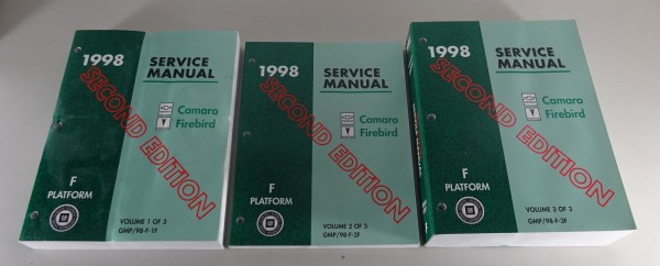 Workshop Manual 3 Volumes Chevrolet Camaro / Pontiac Firebird from 1998