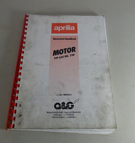 Werkstatthandbuch / Repair Manual Aprilia Motor Typ 655 RIC. 750 von 1992