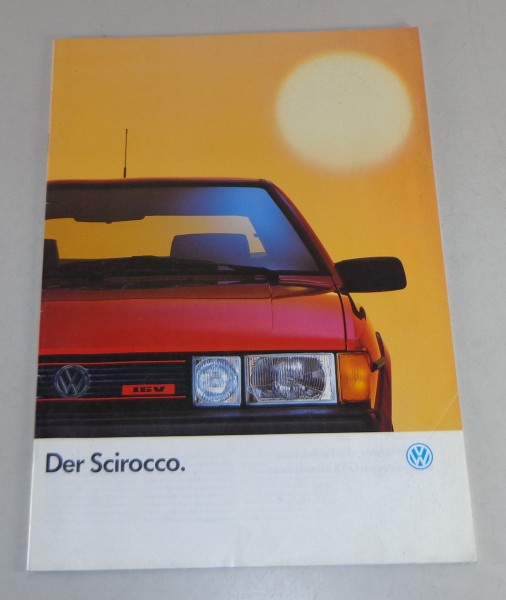 Prospekt VW Scirocco II Typ 53b Stand 08/1987