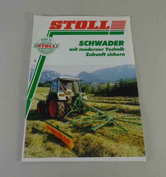 Prospekt / Broschüre Stoll Schwader R 285 / 315 / 335 / 415 / 655 Stand 10/1988