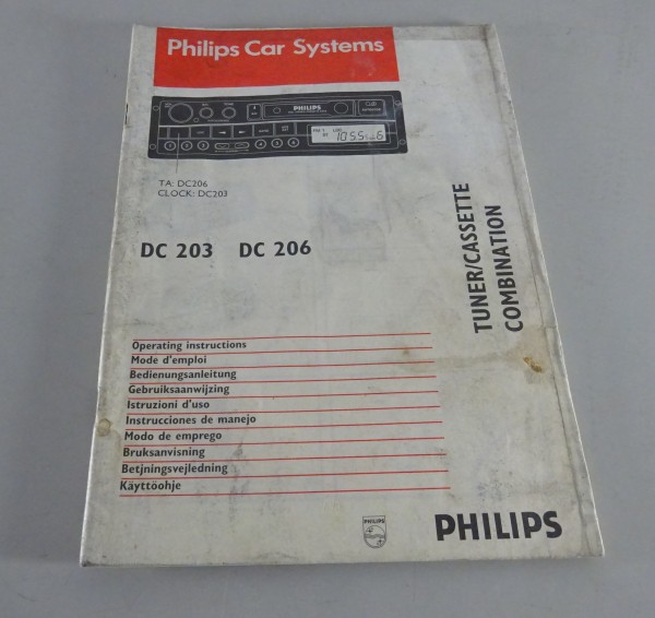 Betriebsanleitung Philips Autoradio DC 203 / DC 206 10/1995