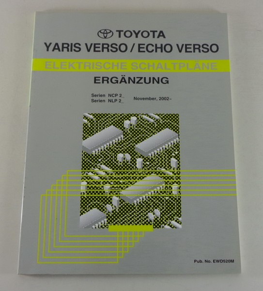 Werkstatthandbuch Elektrik Schaltpläne Toyota Yaris Verso / Echo Verso von 2002