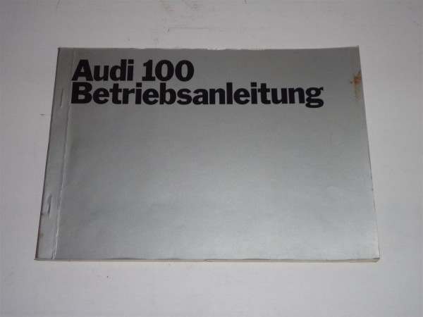 Betriebsanleitung Handbuch Audi 100 C 1 F 104, Stand 04/1970
