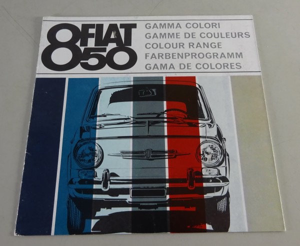 Prospekt / Faltprospekt Farben und Polster Fiat 850