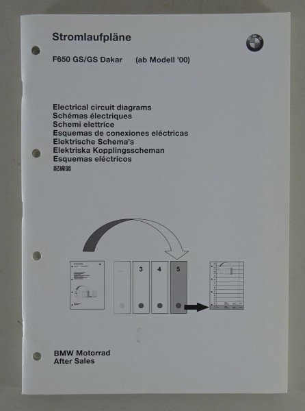 Werkstatthandbuch Stromlaufpläne BMW F650 GS/GS Dakar ab Modell 2000 von 01/2000